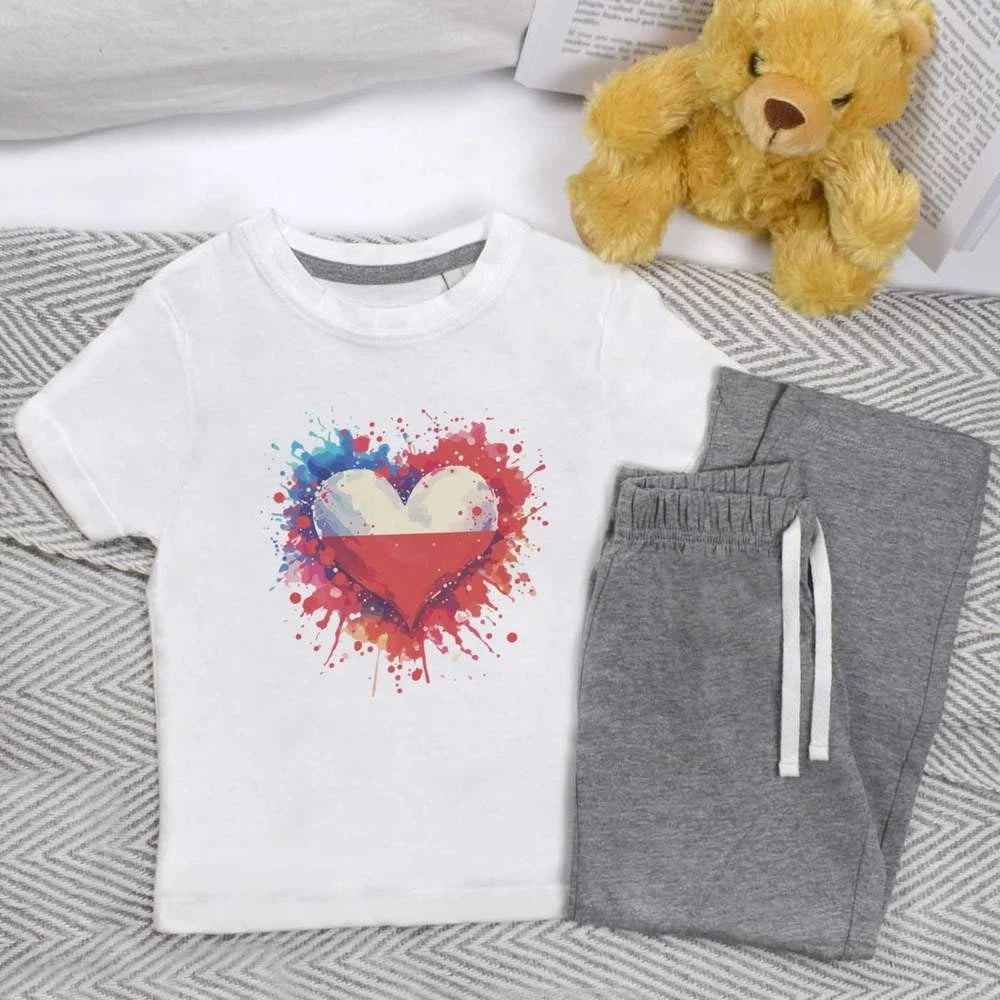 'Love Poland' Kids Nightwear / Pyjama Set (KP047497)