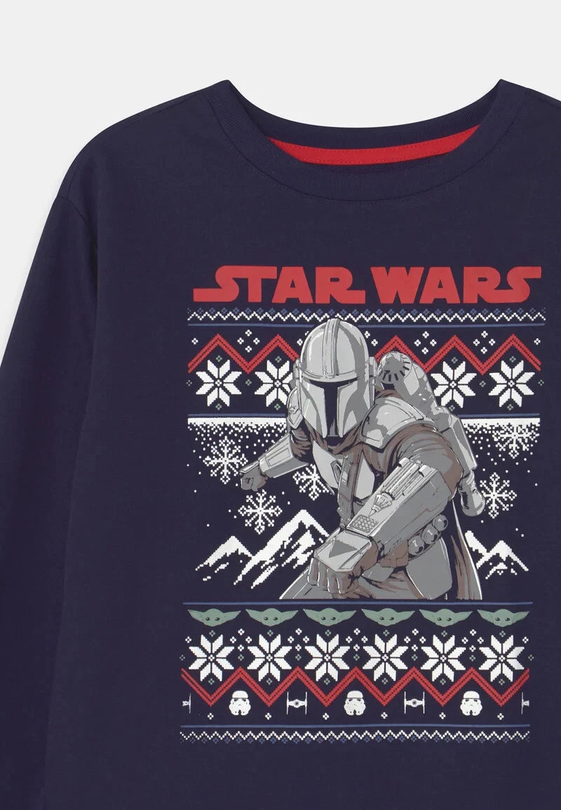 NWT Gap Kids Boys Pajamas Star Wars Mandalorian Holiday navy blue  u pick size