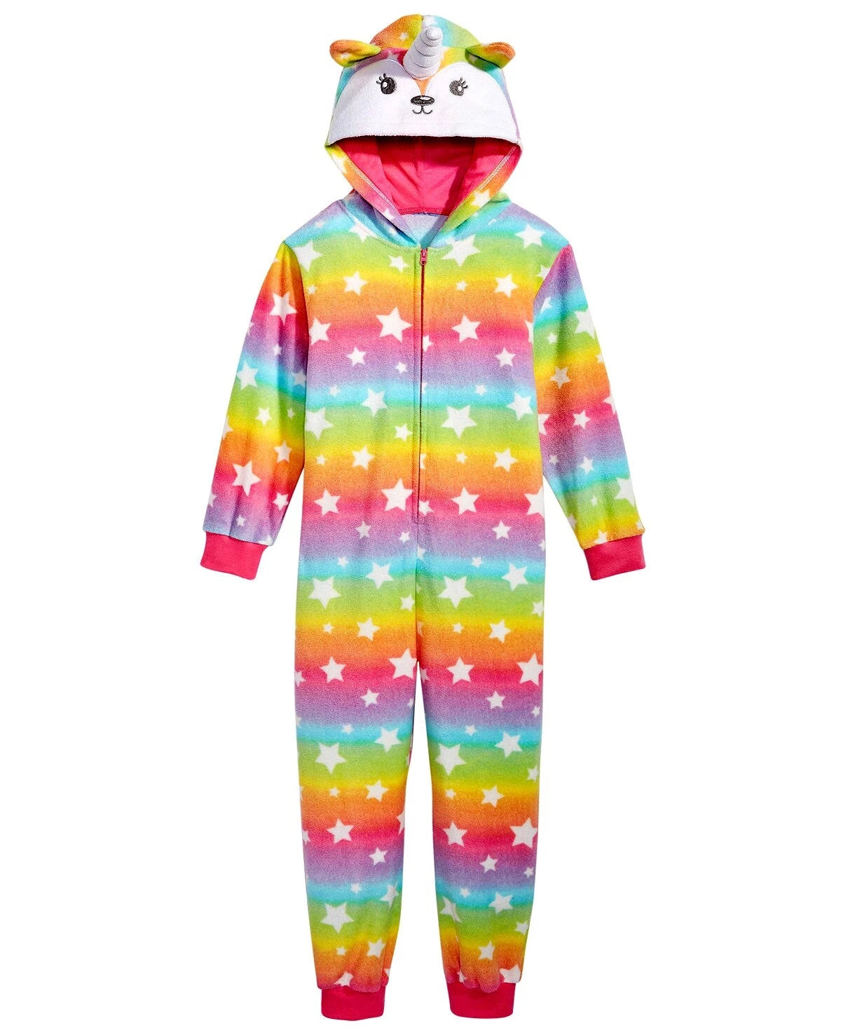 Girl Unicorn Hoodie One Piece Union Suit Pajamas Halloween Costume 8 10 12 14