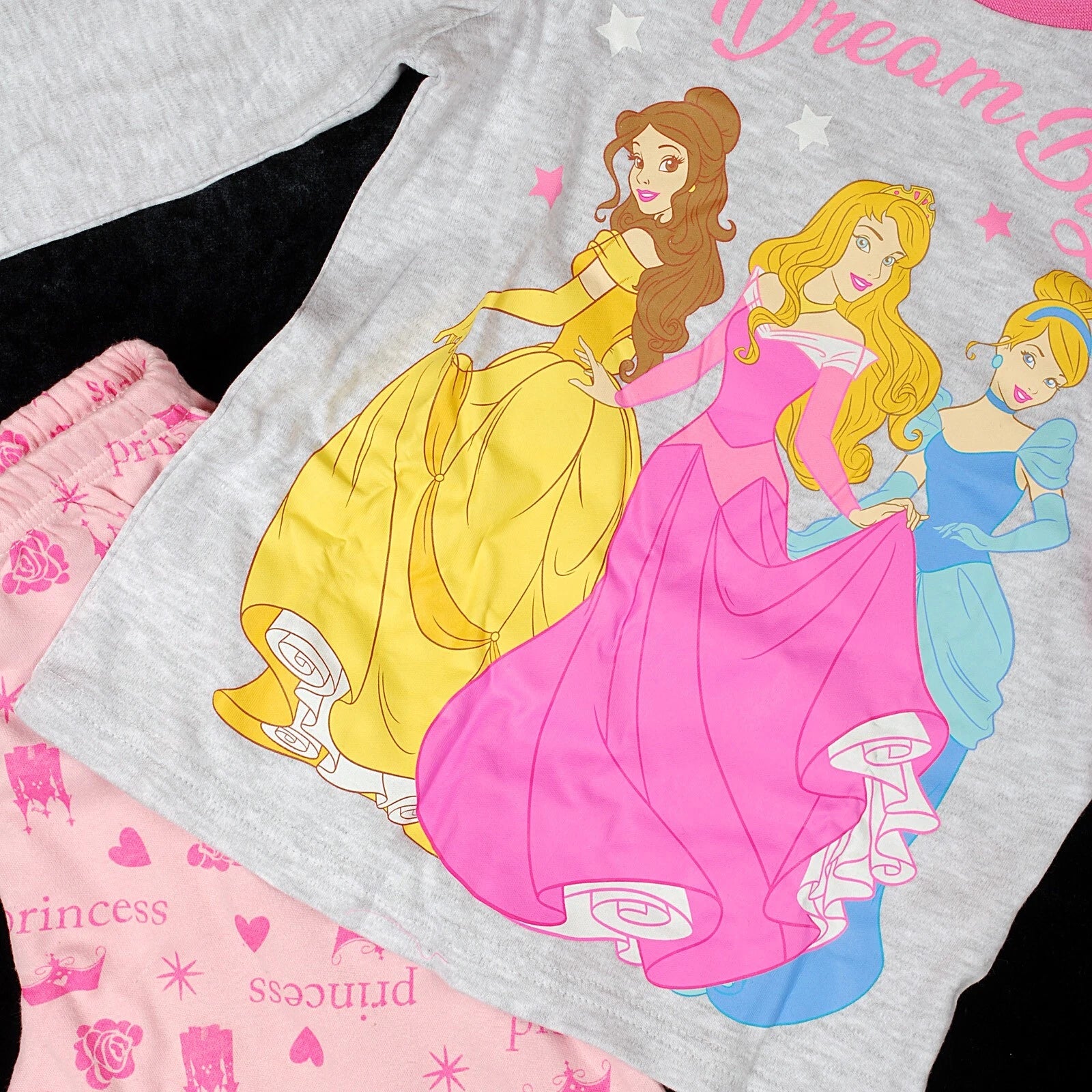 Girls Disney Princess Pyjamas Cinderella Belle Aurora  Age 5 6 7 8 Years