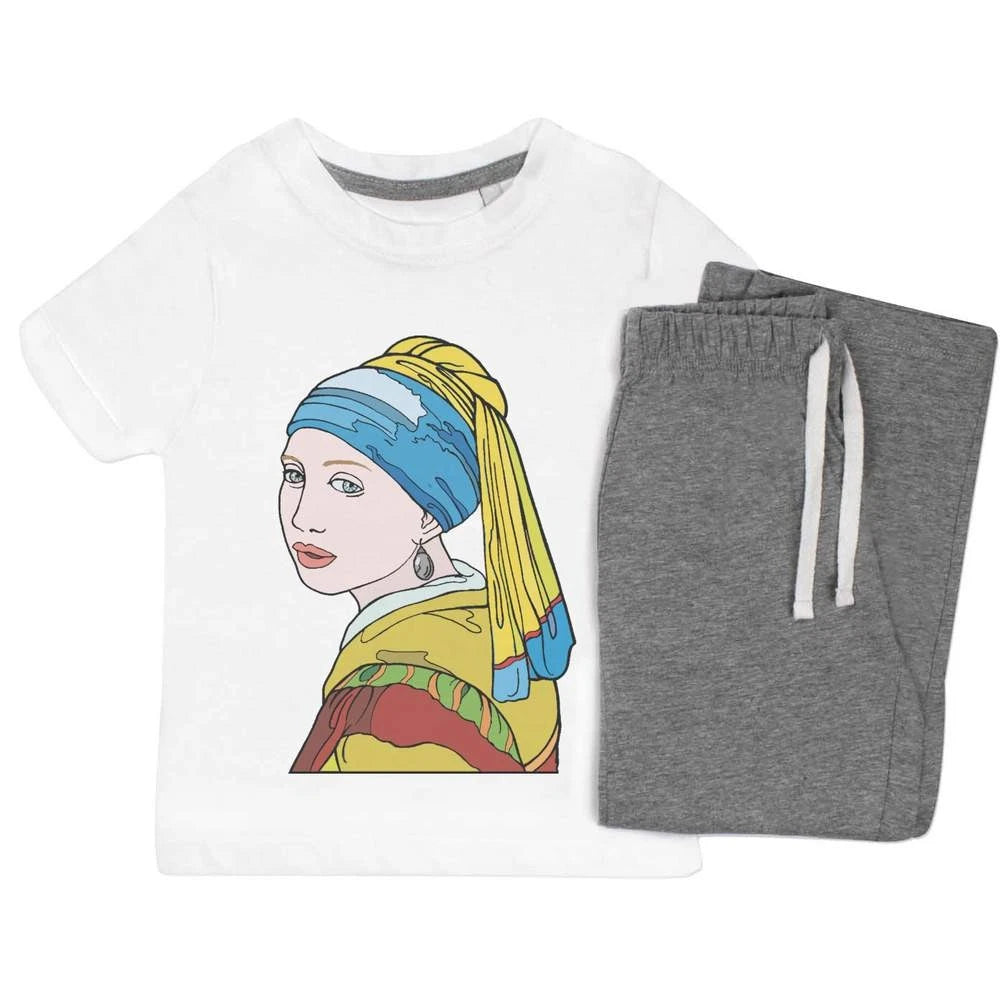 'Girl with a Pearl Earring' Kids Nightwear / Pyjama Set (KP050551)