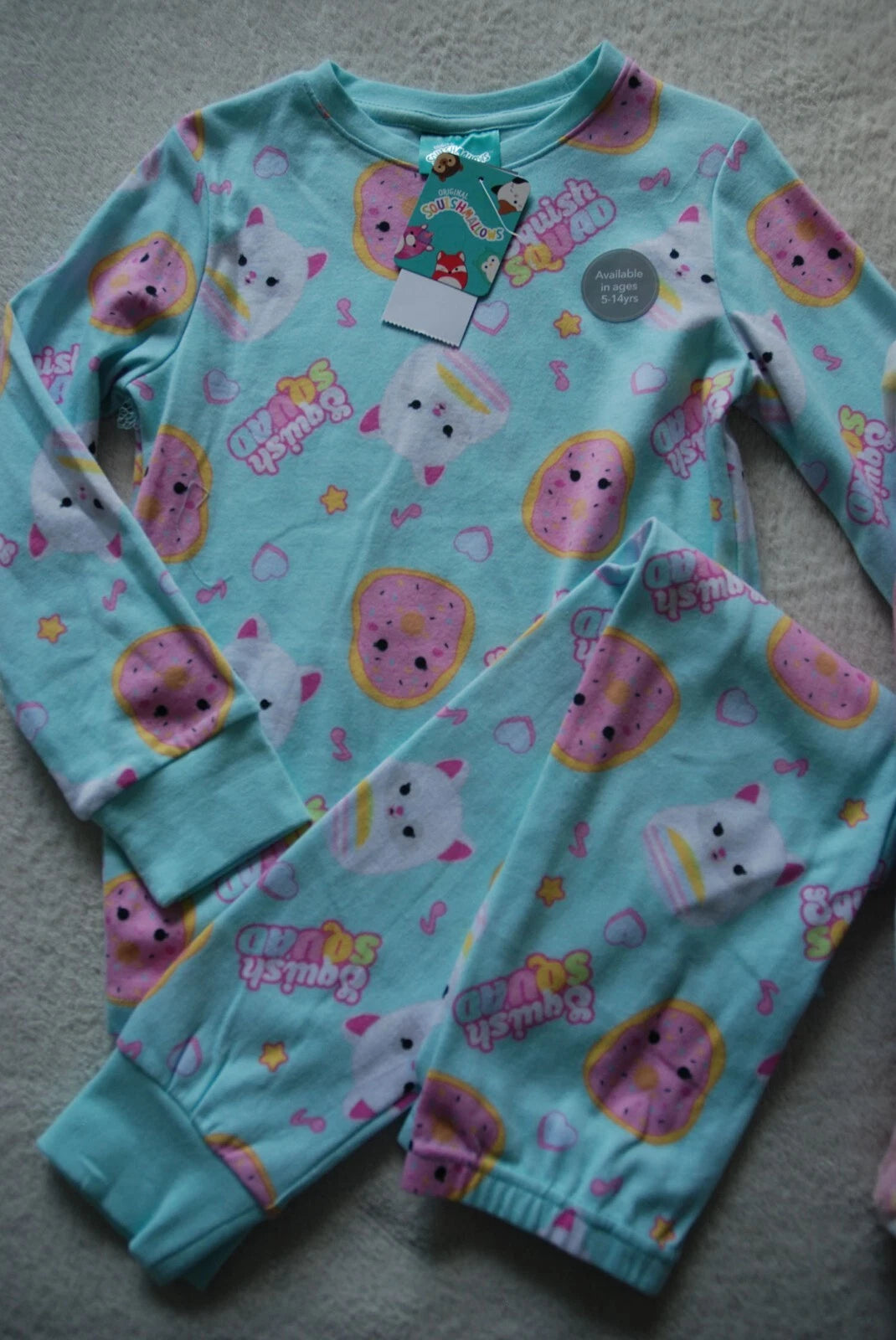 Squishmallows Kids Pyjamas & Snuggle Fleece Hoodie Set 3 Pieces Girls