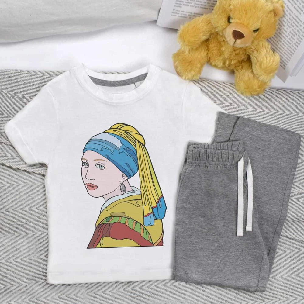 'Girl with a Pearl Earring' Kids Nightwear / Pyjama Set (KP050551)