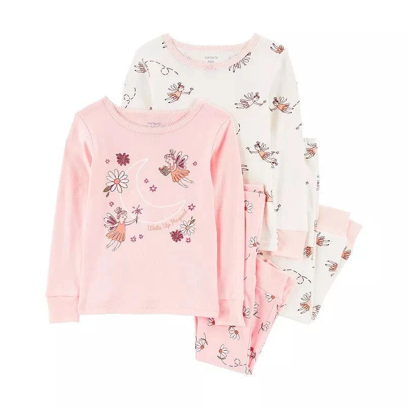 New Toddler Girl Carter's Fairy Tops & Bottoms Pajama Set 3 4 5