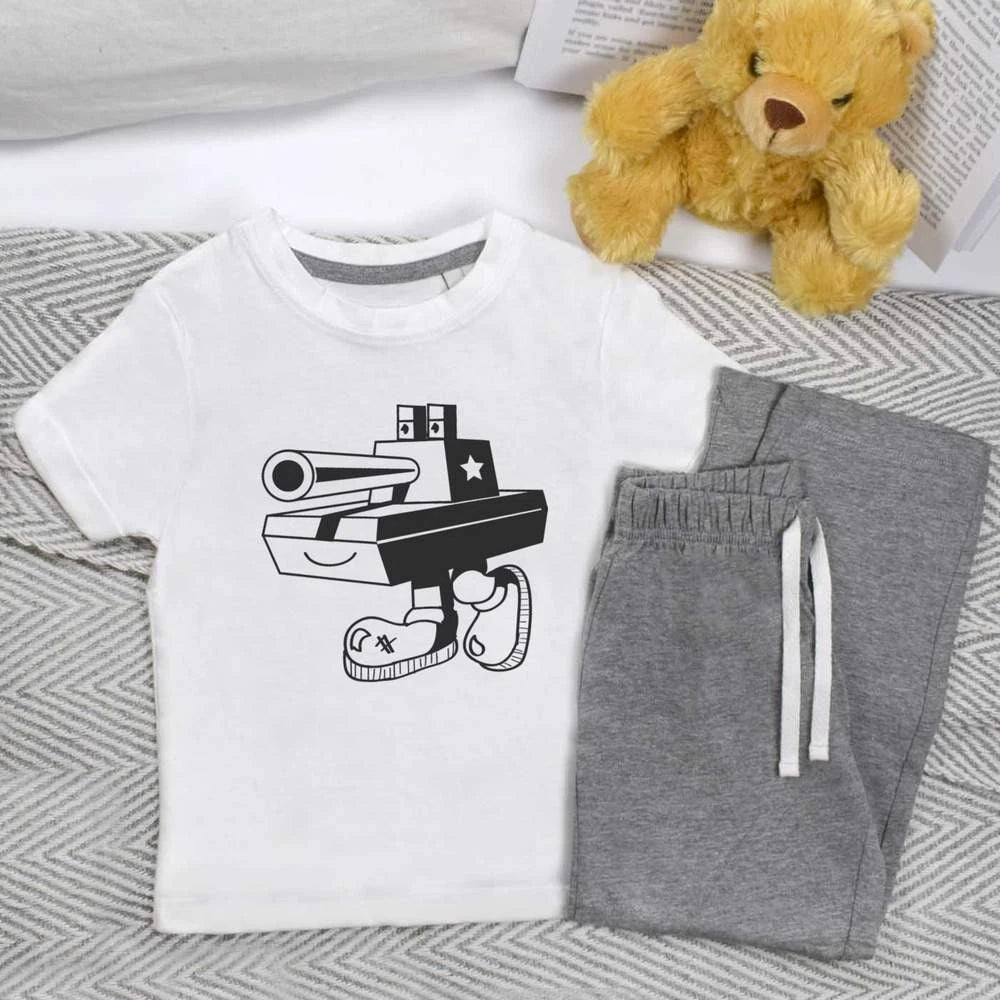 'Tank Boy' Kids Nightwear / Pyjama Set (KP001110)