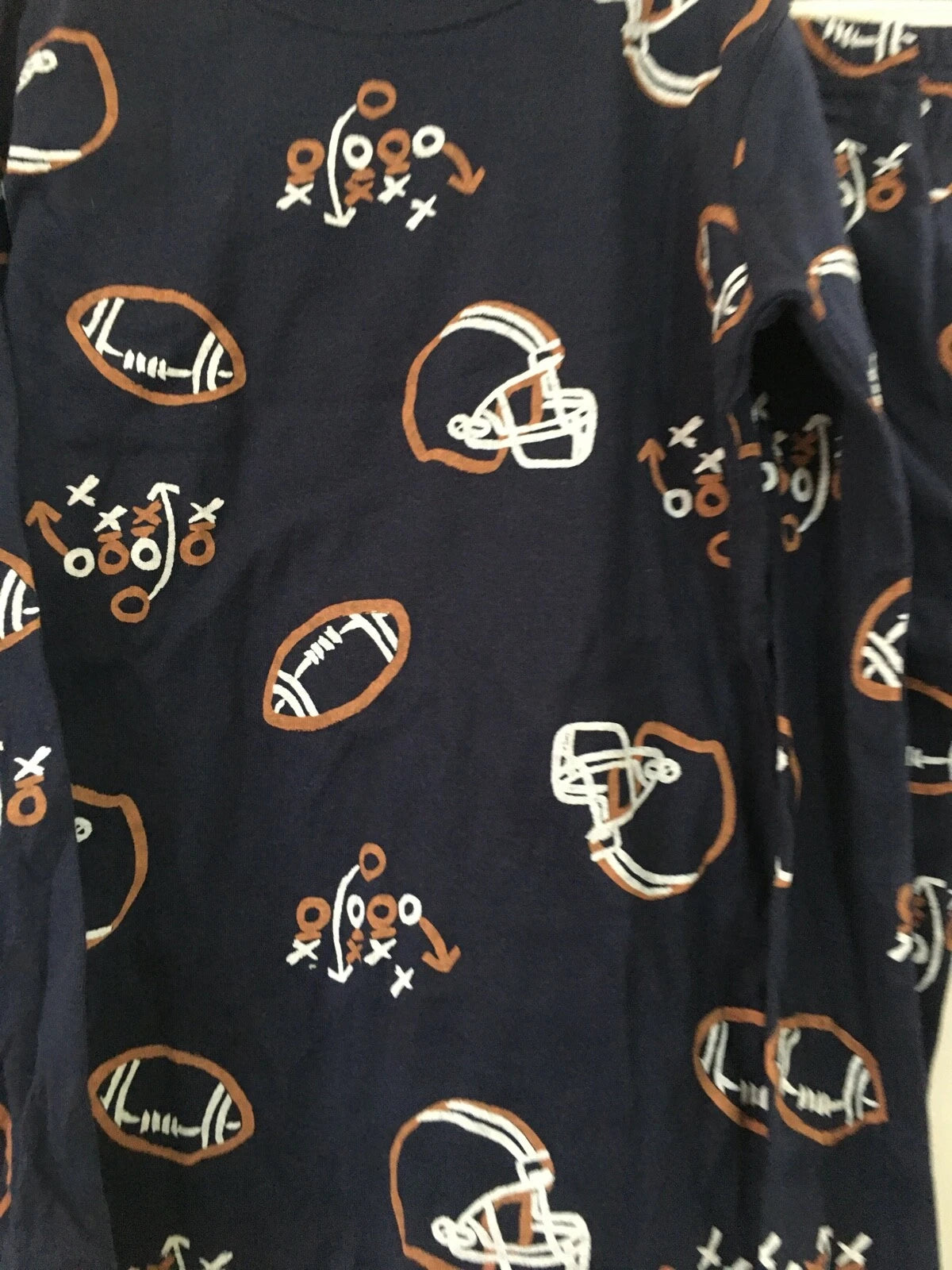 New Carter's Boys Football Pajama set 2 pc Snug Fit long sleeve U pick Navy