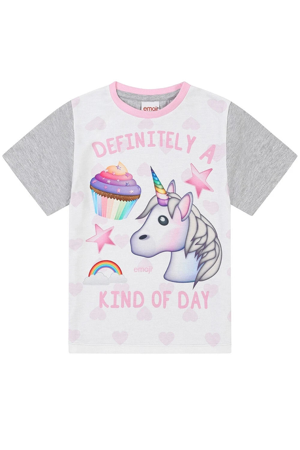 Girls Emoji 'Definitely a Unicorn Cupcake Kind Of Day' Short Pyjamas