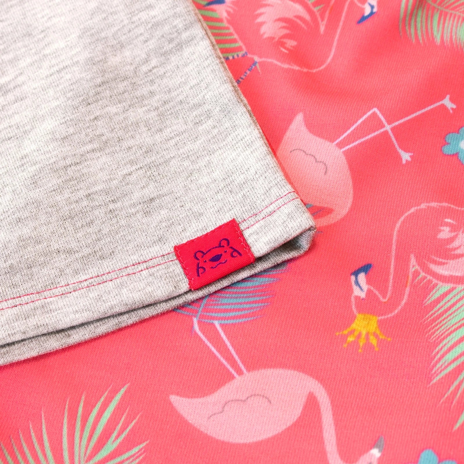 Flamingo Pyjamas Kids Girls 6 7 8 9 10 11 12 13 Years PJ Set Grey Pink T-Shirt