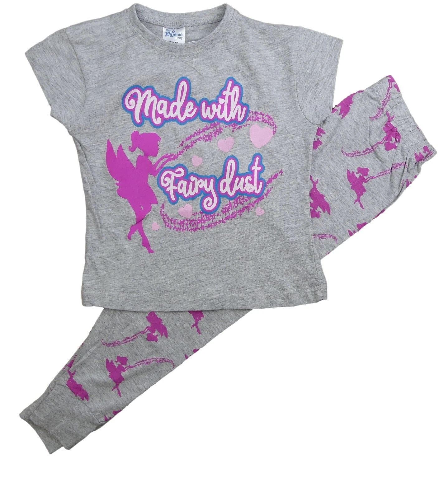 Girls Pyjamas  Short 'Fairy Dust' 5-13 Years 100% Cotton Reduced to clear