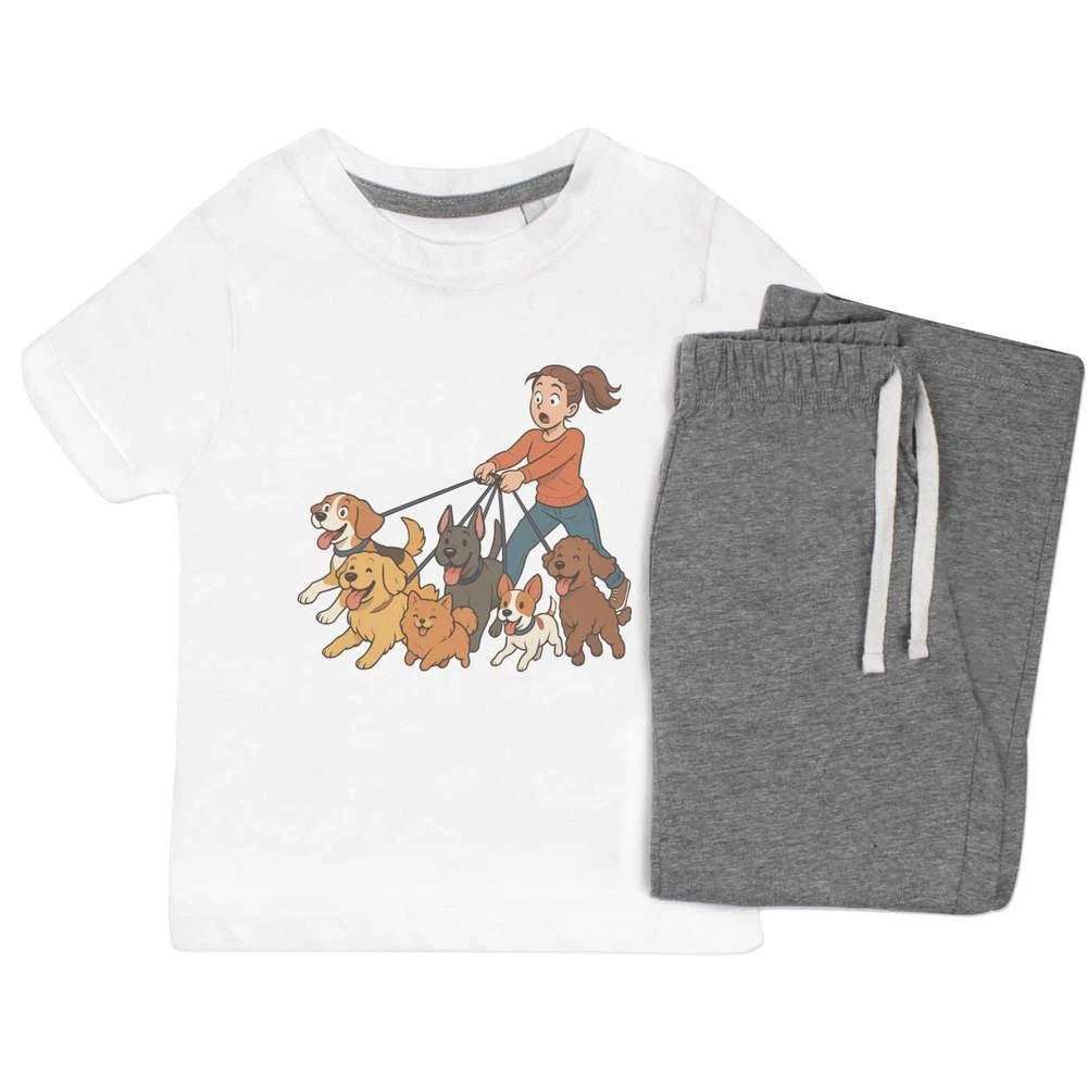 'Walkies Happy Dogs' Kids Nightwear / Pyjama Set (KP054906)