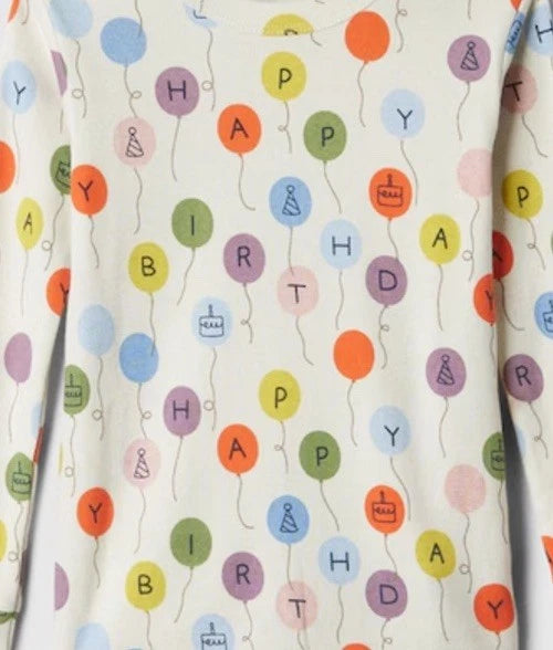 NWT Baby Gap Girls Boys Unisex Pajamas Organic  Happy Birthday party u pick size