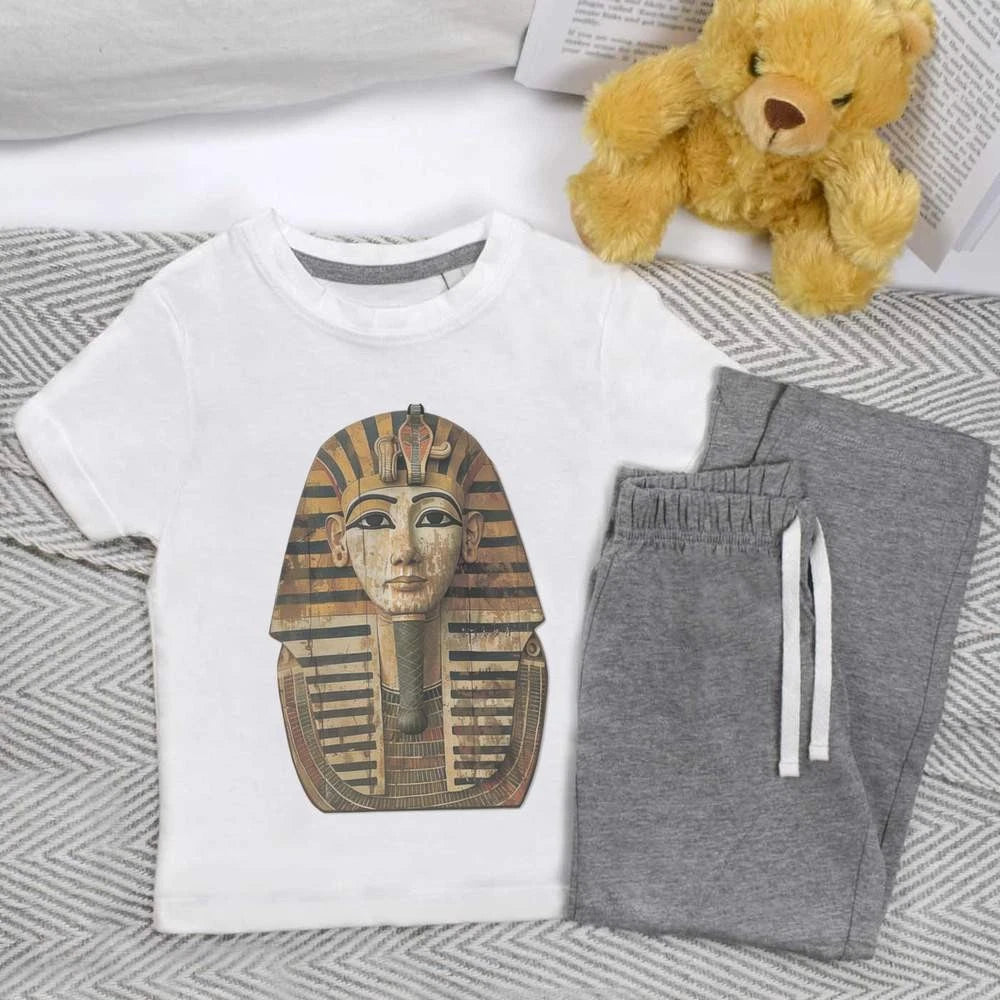 'Egyptian Pharaoh Front View' Kids Nightwear / Pyjama Set (KP051241)
