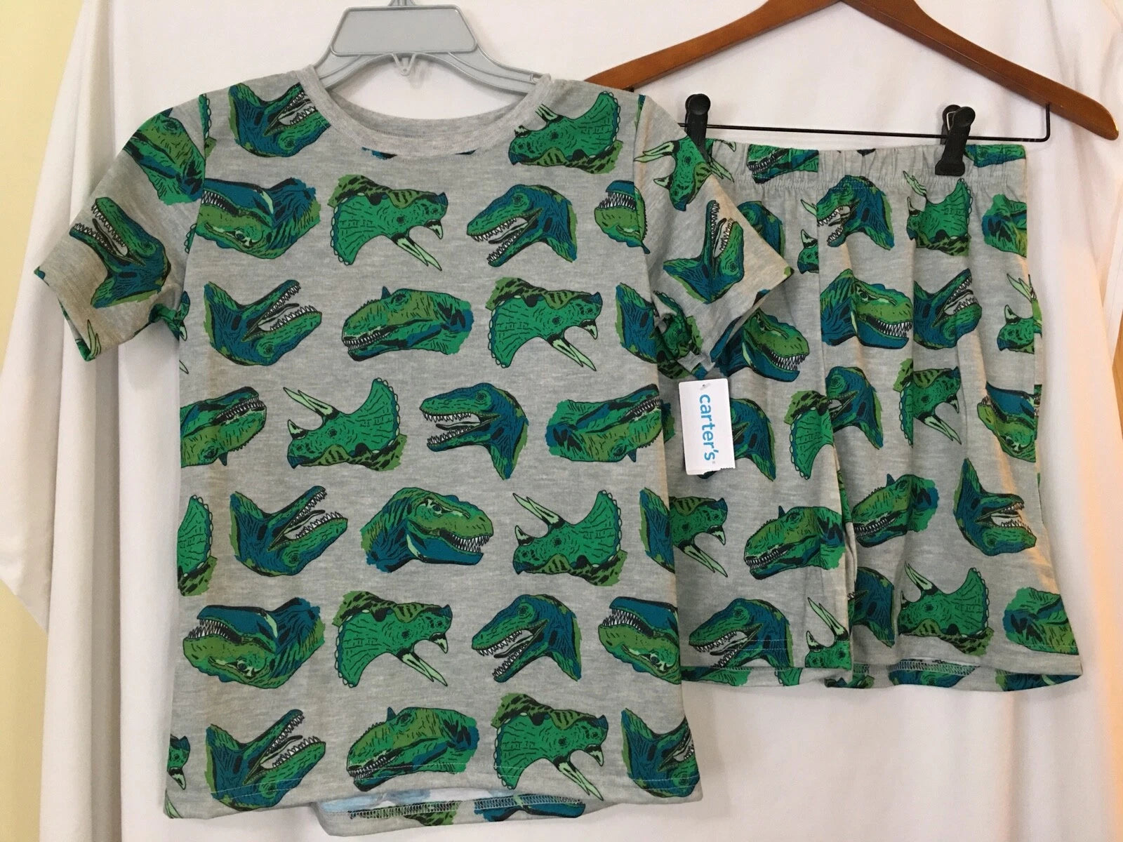 New Carter's Boys Dinosaur Poly Pajama 3 pc Set Kid many sizes