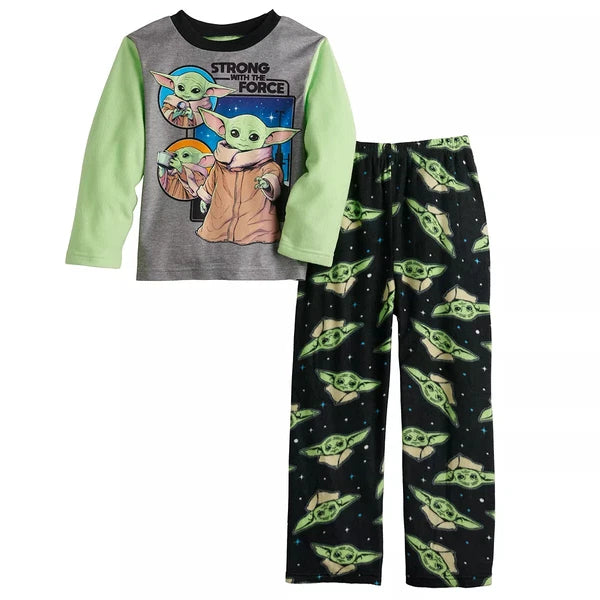 New Star Wars The Mandalorian Strong Force Top & Bottoms Pajama Set 6 8 10