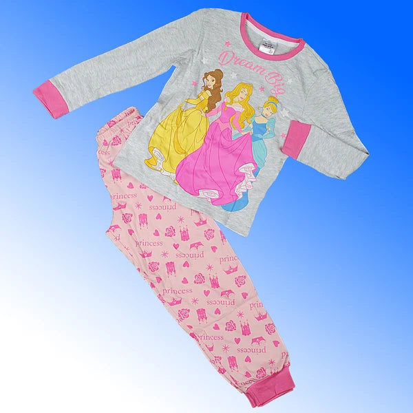 Girls Disney Princess Pyjamas Cinderella Belle Aurora  Age 5 6 7 8 Years