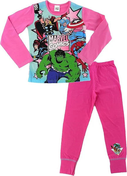 Officially Licensed Marvel Girls PJs Pyjamas - 5-12yrs