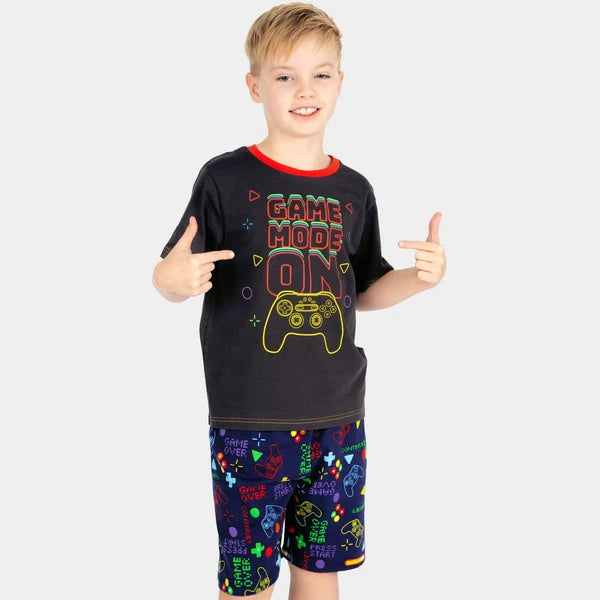 Harry Bear Short Gaming Pyjamas | Boys Gamer Pjs | Short Pyjama Set For Boys