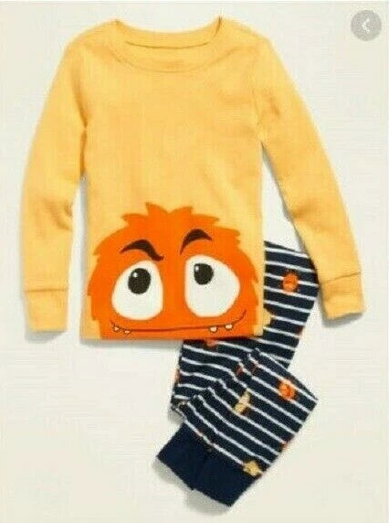 New Old Navy Unisex Monster Printed Long-Sleeve Pajama Set for Toddler 4T 5T