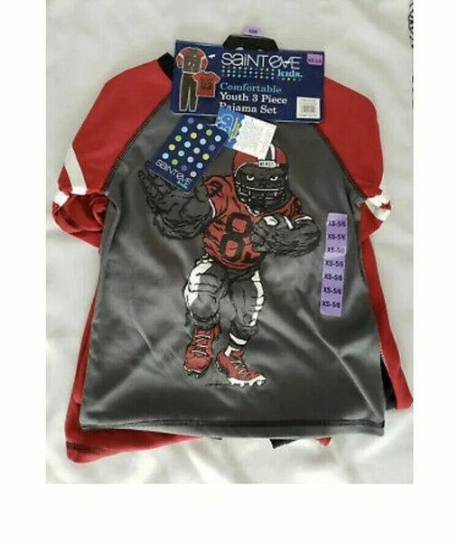 NWT Saint Eve 3-piece Football Pajama set