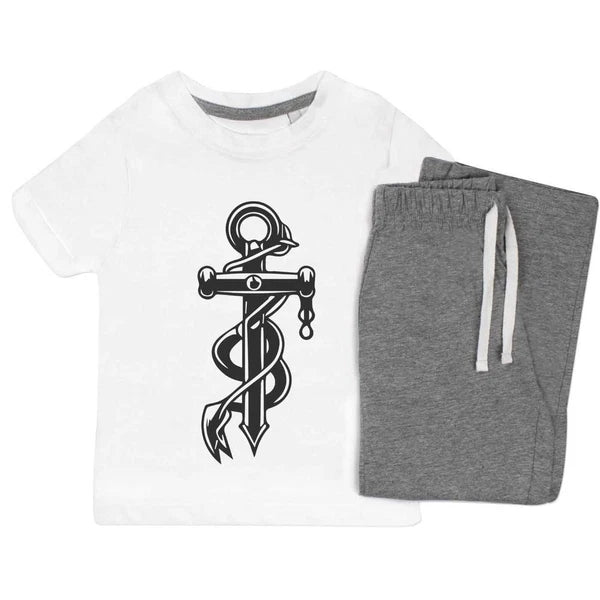 'Sailor's Anchor Cross' Kids Nightwear / Pyjama Set (KP047735)