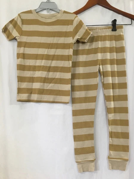 NEW Carter's Boys Stripes Pajama set Snug Fit Short Sleeve Pants Mustard U pick