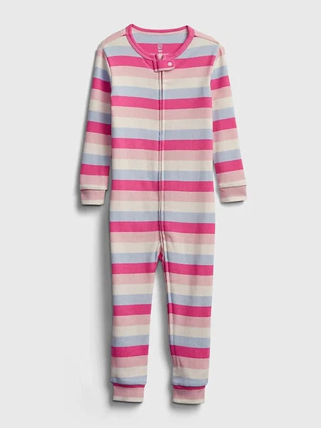 NWT Baby Gap Toddler Girls Pajamas pink pastel stripes  one piece   u pick size