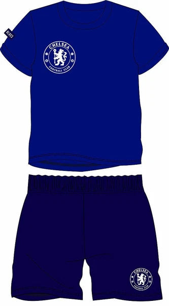 New Boys 100% Cotton 'Chelsea' Football Shortie Pyjama Set