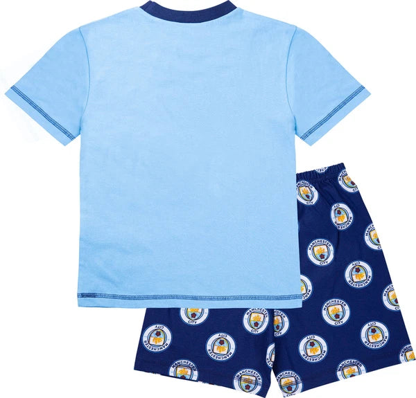 Manchester City F.C Boys Short Pyjamas, MCFC Summer Official Football Pjs