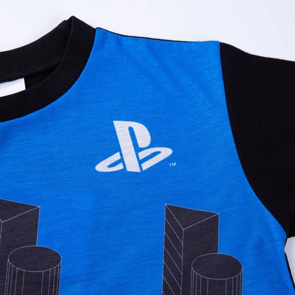 PlayStation Boys Pyjama Set Short Sleeve Summer Gaming PJs For Boys Girls Teens