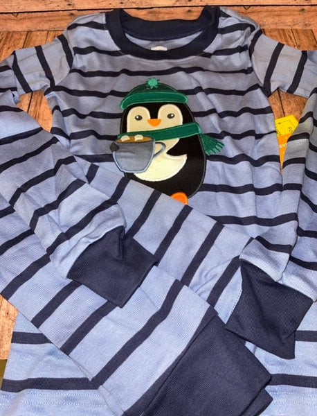 NW Gymboree unisex boys girls Polar Party Penguin gymmies pjs pajamas sz 6 8