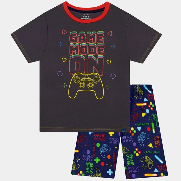 Harry Bear Short Gaming Pyjamas | Boys Gamer Pjs | Short Pyjama Set For Boys
