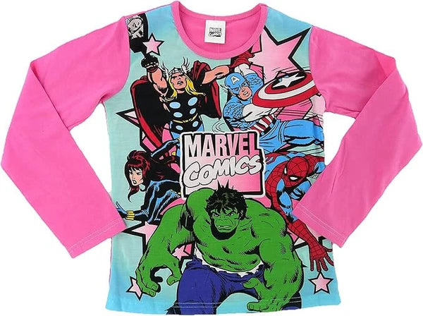 Officially Licensed Marvel Girls PJs Pyjamas - 5-12yrs