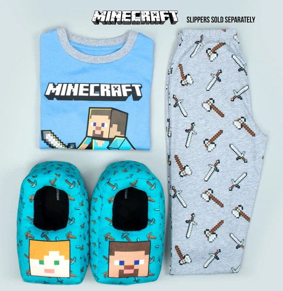 Minecraft Pyjama for Boys Long Sleeve Cotton Winter PJ Set Christmas Gift