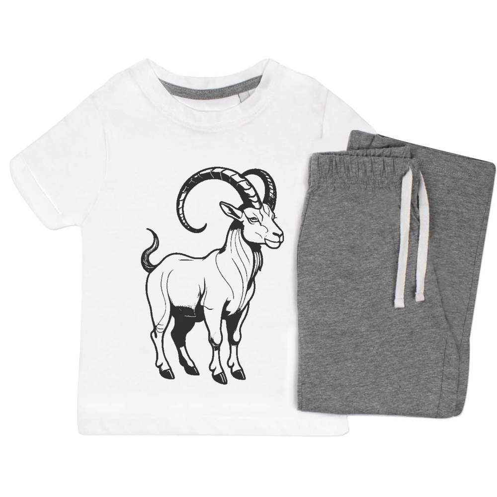 'Capricorn Standing Goat' Kids Nightwear / Pyjama Set (KP044816)