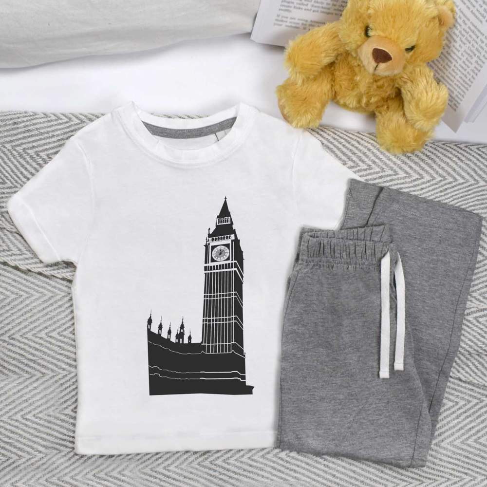 'Big Ben Clock' Kids Nightwear / Pyjama Set (KP050719)