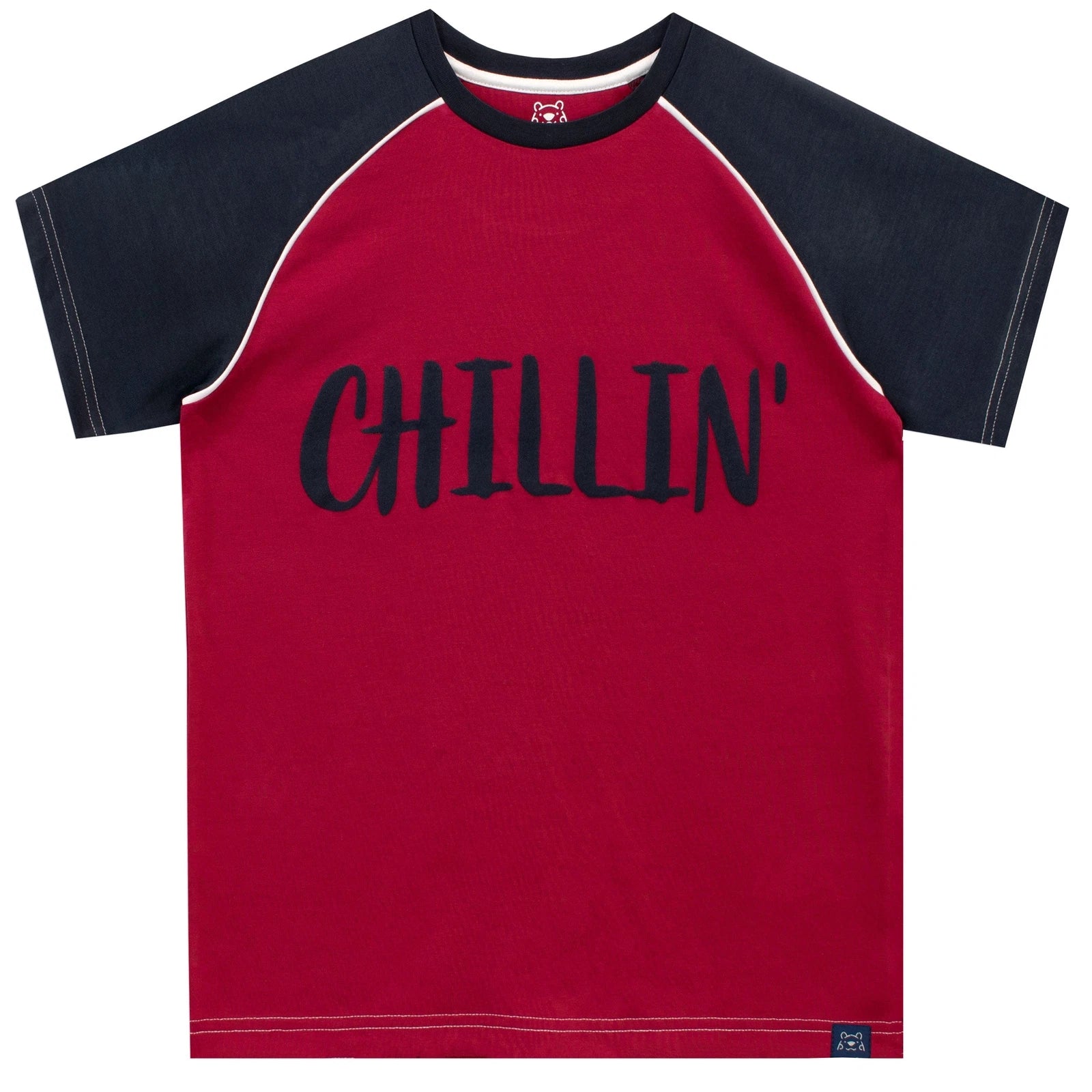 Boys Pyjamas Pyjama Set PJs 6- 13 Years Short Sleeve Chillin Check Gift Black