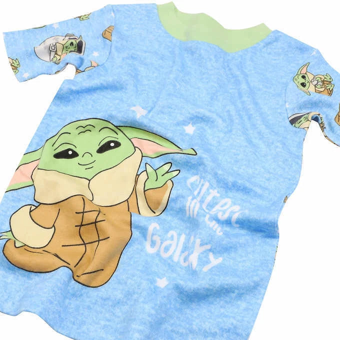 Star Wars Mandalorian Baby Yoda 4 Piece Cotton Pajama Set Size 3T