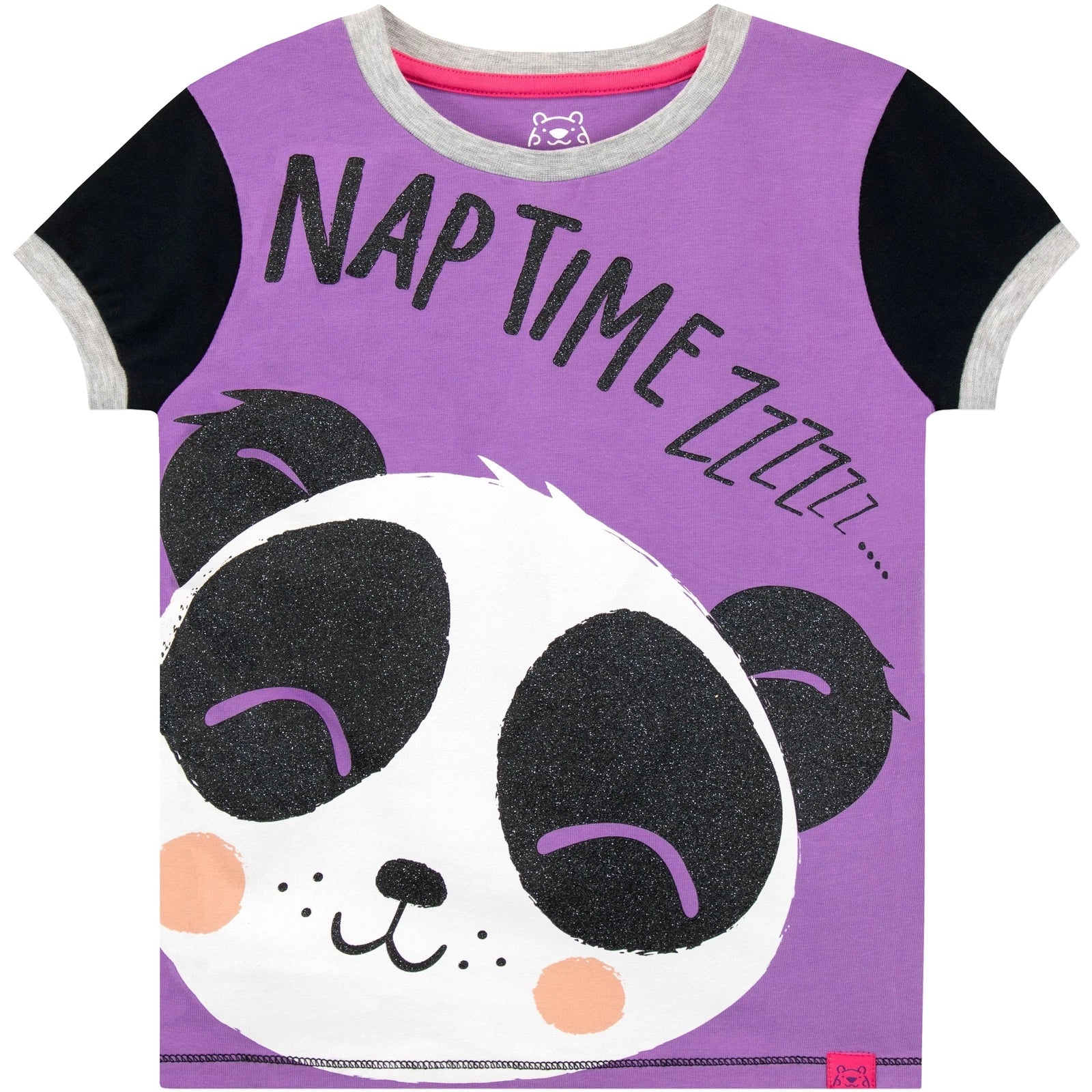 Happy Panda Pyjamas Kids Girls 6 7 8 9 10 11 12 13 Years PJs T-Shirt Trousers
