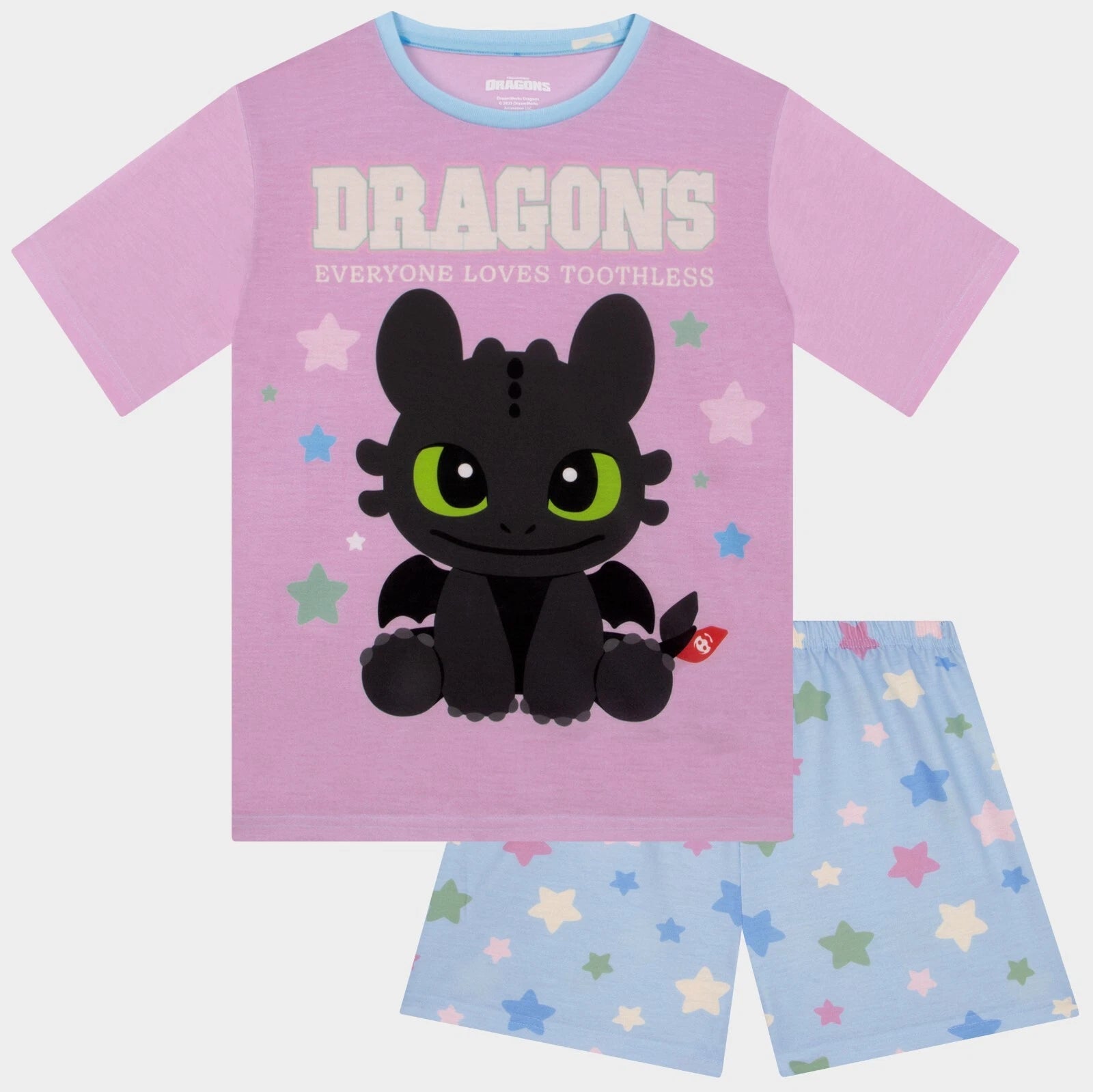 How To Train Your Dragon Pyjamas | Girls Short Pyjamas | Toothless Pjs For Girls