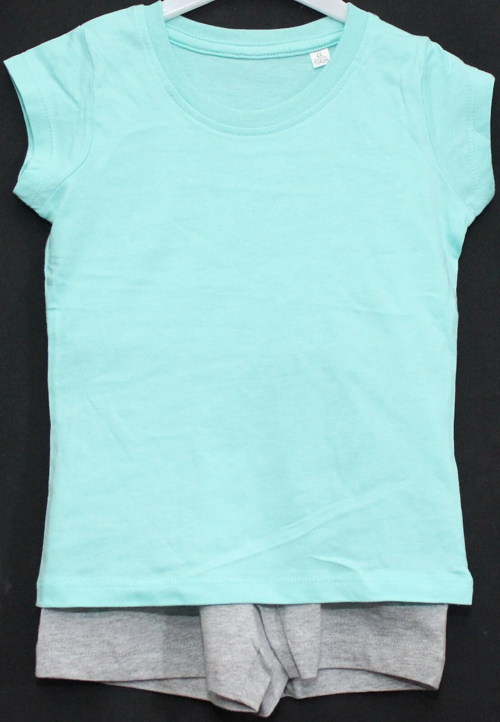 2 Pairs of Girls Plain Short Pyjamas /Mix & Match Shorty PJs in Sizes 3-10 years