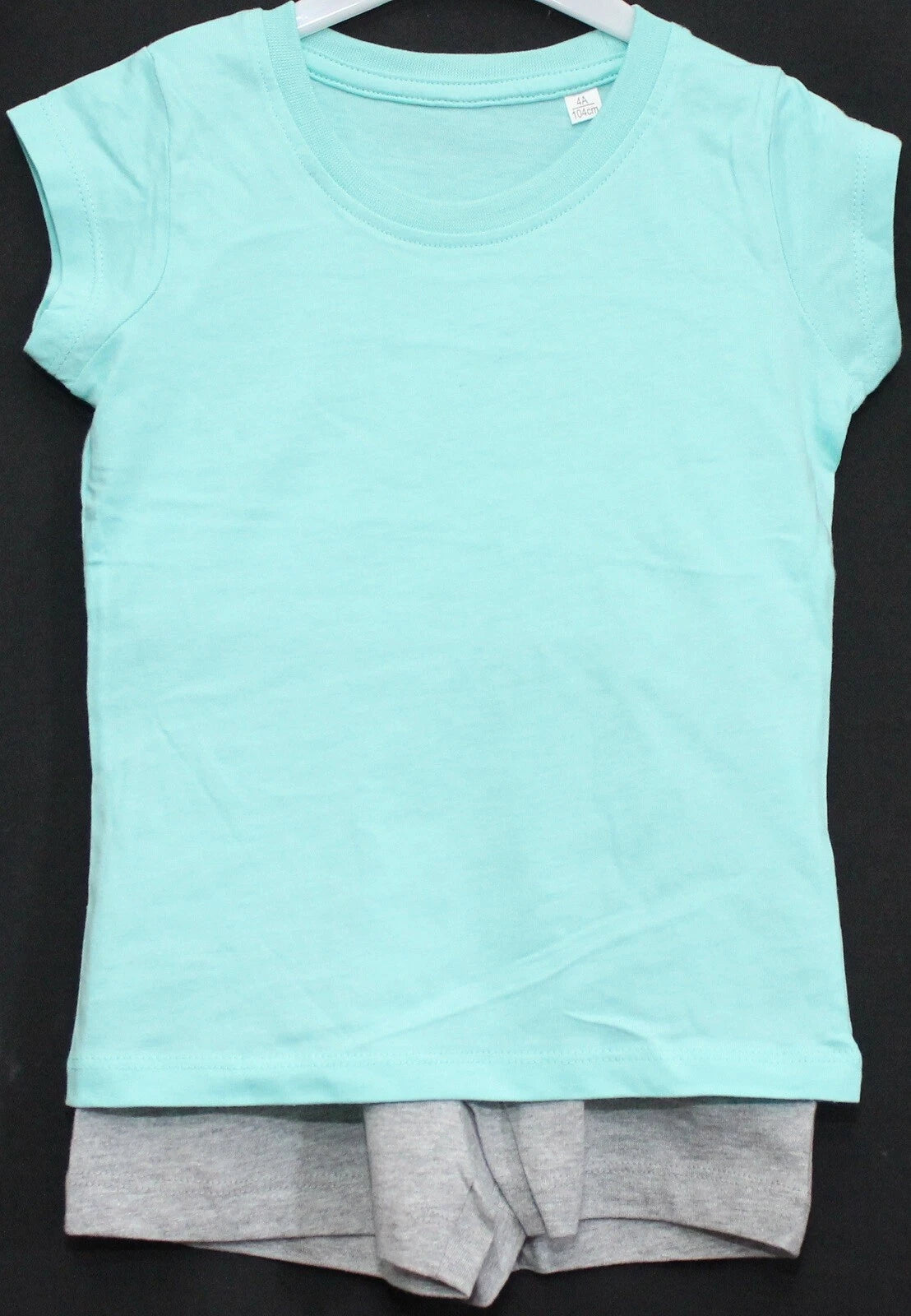 2 Pairs of Girls Plain Short Pyjamas /Mix & Match Shorty PJs in Sizes 3-10 years