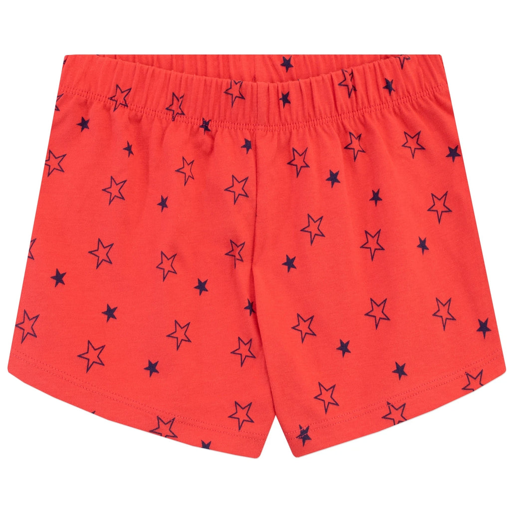 Sleepy Cat Pyjamas Kids Girls 6 7 8 9 10 11 12 13 Years Short PJs Sleepwear Red