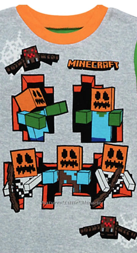 Minecraft Pajamas HALLOWEEN Size 6 8 10 12 Boys 100% Cotton Costume Girl NEW NWT