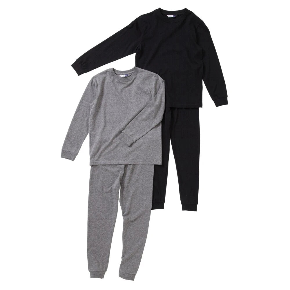 Boys Pyjama PJ Nightwear Sets 2 Piece Check Bottom Loungewear Short Long Bedlam