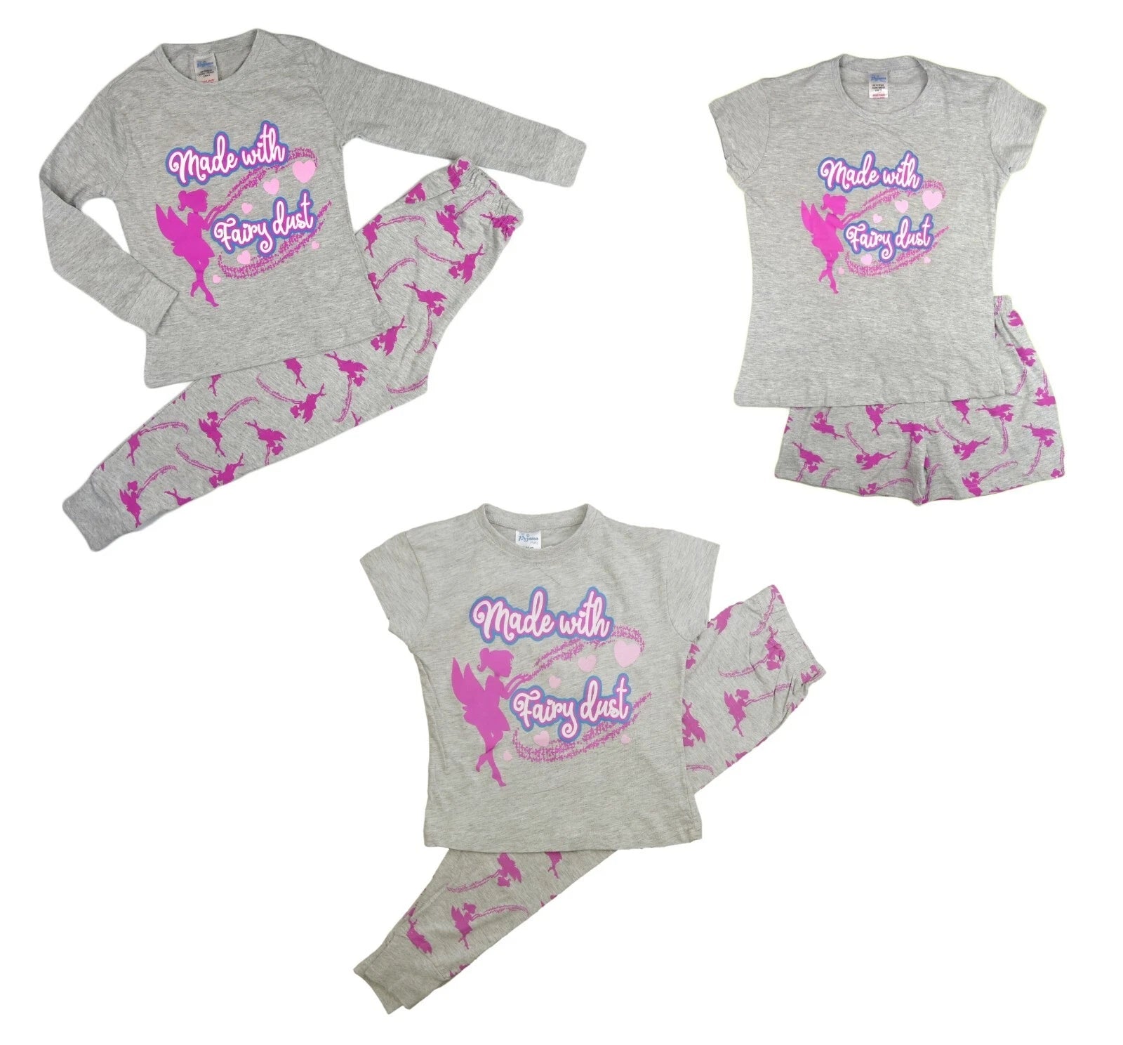 Girls Pyjamas  Short 'Fairy Dust' 5-13 Years 100% Cotton Reduced to clear