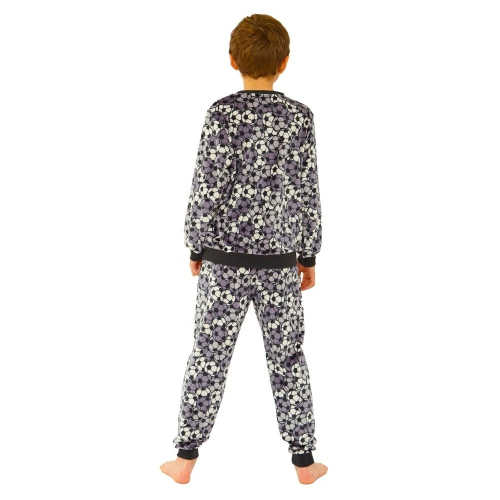 Boys Pyjama PJ Nightwear Sets 2 Piece Check Bottom Loungewear Short Long Bedlam