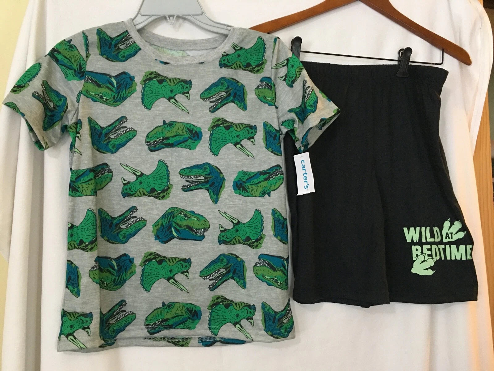 New Carter's Boys Dinosaur Poly Pajama 3 pc Set Kid many sizes
