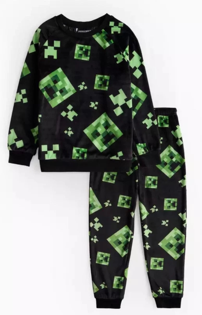 TU Black Fleece Minecraft Pyjamas New With Tags