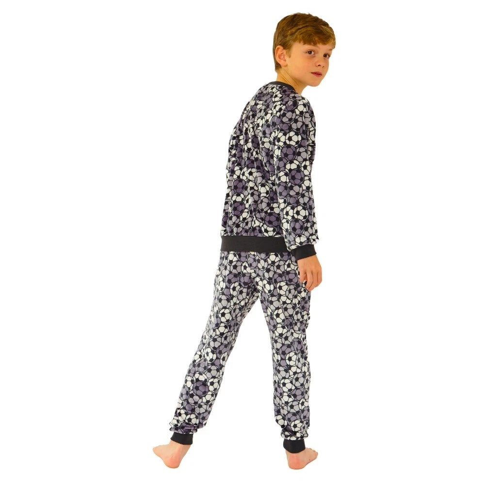 Boys Pyjama PJ Nightwear Sets 2 Piece Check Bottom Loungewear Short Long Bedlam