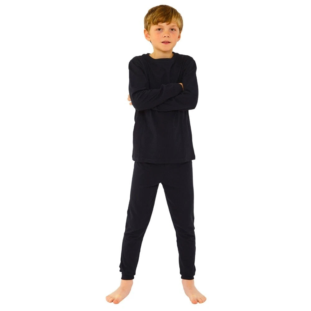 Boys Pyjama PJ Nightwear Sets 2 Piece Check Bottom Loungewear Short Long Bedlam